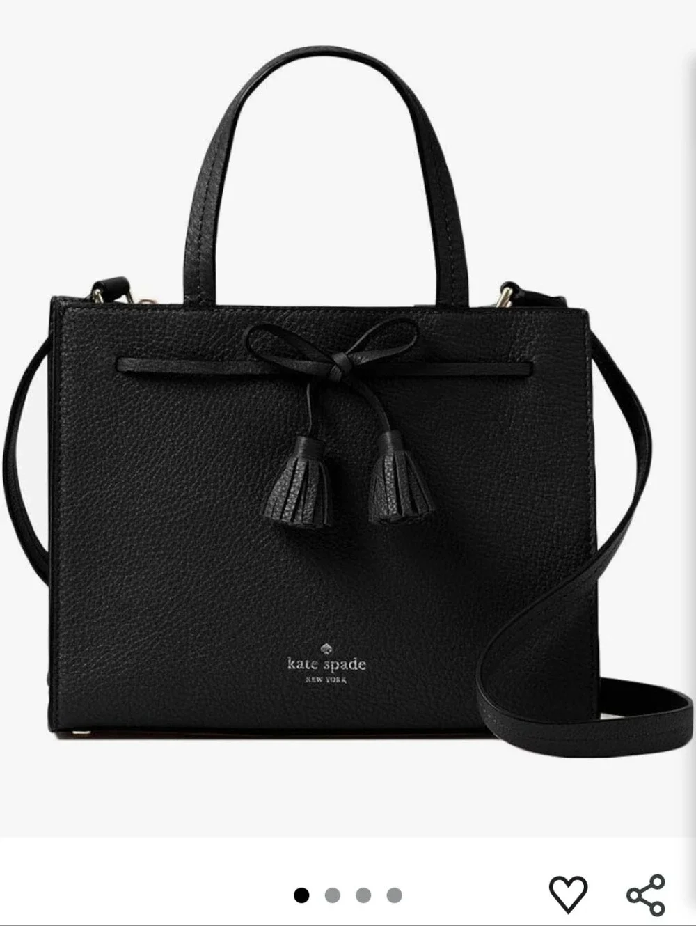 Kate Spade Hayes Street Isobel Small Leather Satchel In Black